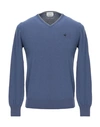 Brooksfield Sweaters In Slate Blue