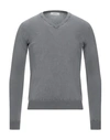 Alpha Studio Sweaters In Grey