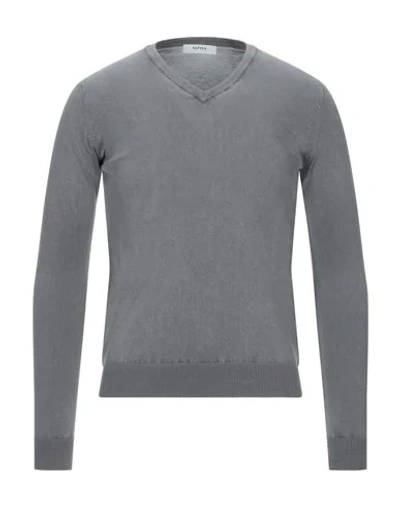 Alpha Studio Sweaters In Grey