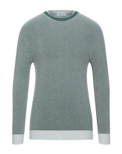 Alpha Studio Sweaters In Green