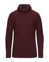 +39 Masq Turtleneck In Maroon