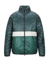 Woolrich Synthetic Down Jackets In Dark Green