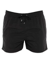 Paul Smith Zebra Motif Swim Shorts With Drawstring Waistband In Black