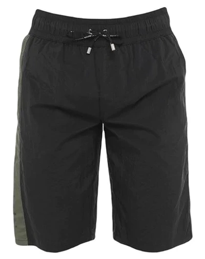 Balmain Beach Shorts And Pants In Black