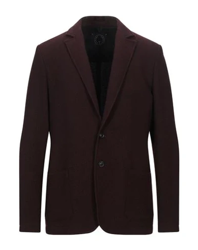 T-jacket By Tonello Suit Jackets In Maroon