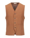 Paolo Pecora Vests In Brown