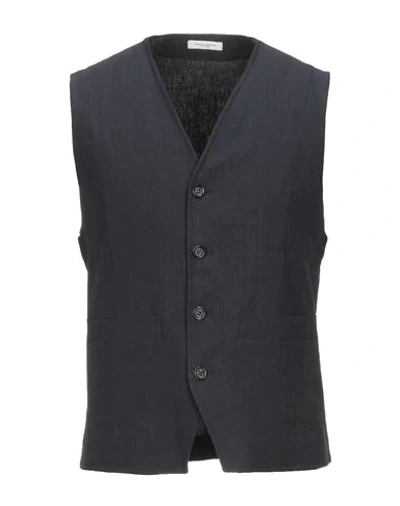 Paolo Pecora Vests In Dark Blue