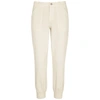 J Brand Arkin Cotton-blend Sateen Track Pants In White