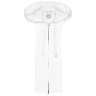 Veronica Beard White Hooded Cotton Dickey