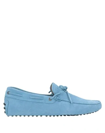 Tod's Loafers In Sky Blue