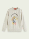 SCOTCH & SODA COTTON SWEATER WITH FISH AND CHIPS ARTWORK,8719029348162