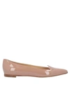 Sergio Rossi Ballet Flats In Light Brown