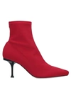 Sergio Rossi Ankle Boots In Red