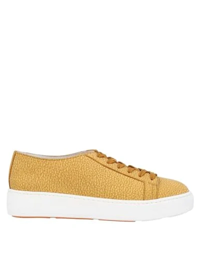 Santoni Sneakers In Yellow