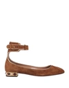 Aquazzura Ballet Flats In Camel