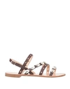 Caffenero Sandals In Dark Brown