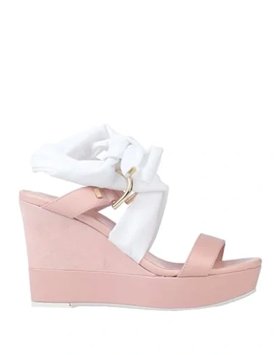 Cesare Paciotti 4us Sandals In Pale Pink