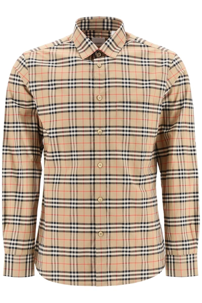 Burberry Simpson Vintage Check Shirt In Archive Beige