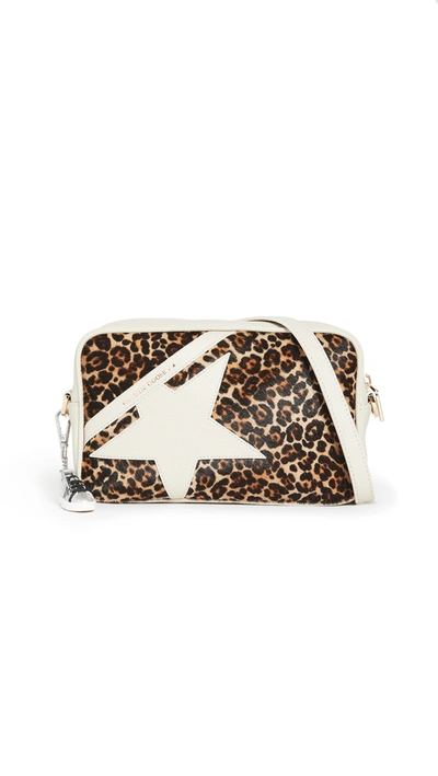 Golden Goose Star Bag In White/brown Leo