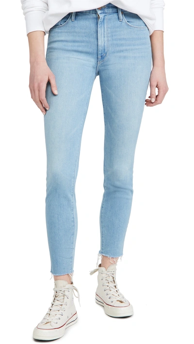 Mother 'the Looker Ankle Snippet' Fray Slit Hem Jeans In Hold My Hand