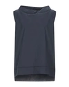 Alpha Studio Tops In Dark Blue