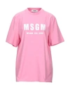 Msgm T-shirts In Pink