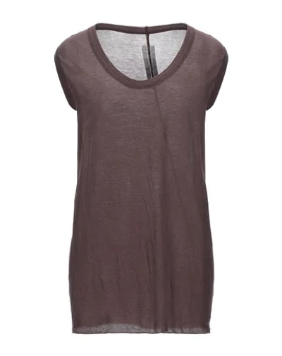 Rick Owens Tank Top In Cocoa