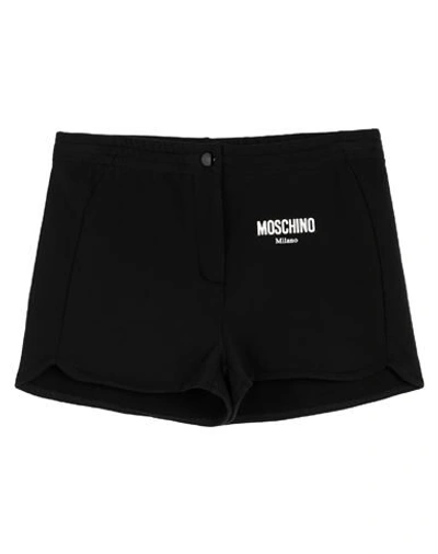 Moschino Woman Shorts & Bermuda Shorts Black Size 10 Cotton