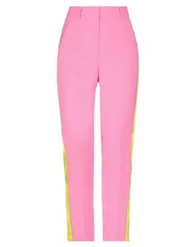 Msgm Crepe Slim-leg Trousers In Pink