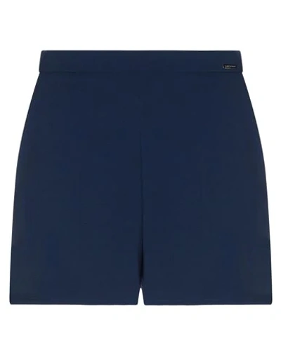 Elisabetta Franchi Woman Shorts & Bermuda Shorts Midnight Blue Size 4 Polyester, Elastane In Dark Blue