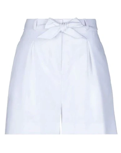 Jijil Woman Shorts & Bermuda Shorts White Size 10 Polyester, Viscose, Elastane