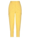 Boutique Moschino Woman Pants Yellow Size 6 Cotton, Elastane