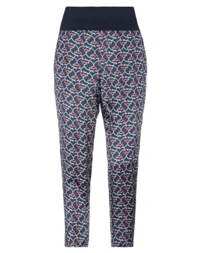 Manila Grace Cropped Pants In Blue