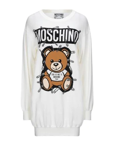 Moschino Short Dresses In Ivory