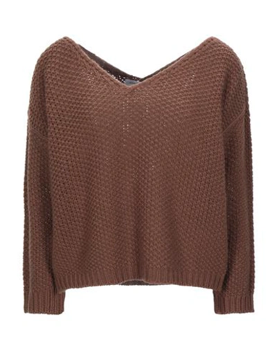 Agnese X Agnese Sweater In Brown