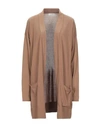 Alpha Studio Cardigans In Camel