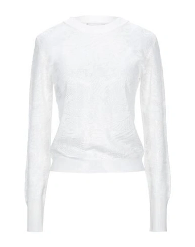 Alberta Ferretti Sweaters In White