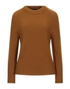 Alpha Studio Sweaters In Ocher