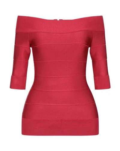Herve Leger T-shirts In Red