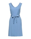 American Vintage Short Dresses In Pastel Blue