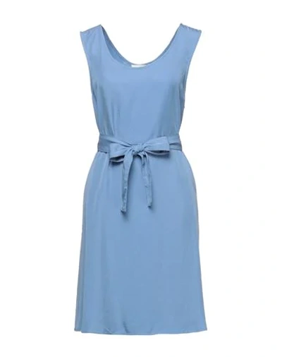 American Vintage Short Dresses In Pastel Blue