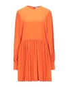 Msgm Short Dresses In Orange