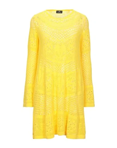 Elisabetta Franchi Short Dresses In Yellow
