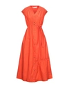 Tela Midi Dress In Orange