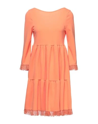 Soallure Short Dresses In Orange