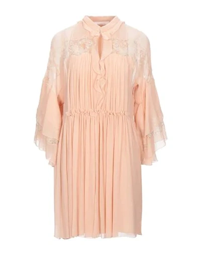 Chloé Short Dresses In Pale Pink