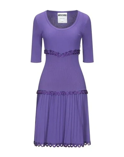 Moschino Short Dresses In Purple