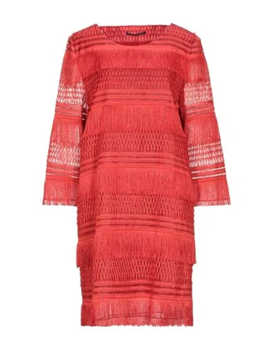 Alberta Ferretti Short Dresses In Red