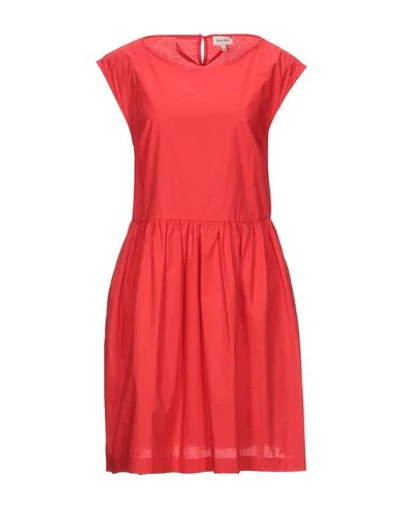 Woolrich Short Dresses In Red