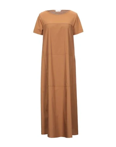 Anna Seravalli 3/4 Length Dresses In Brown
